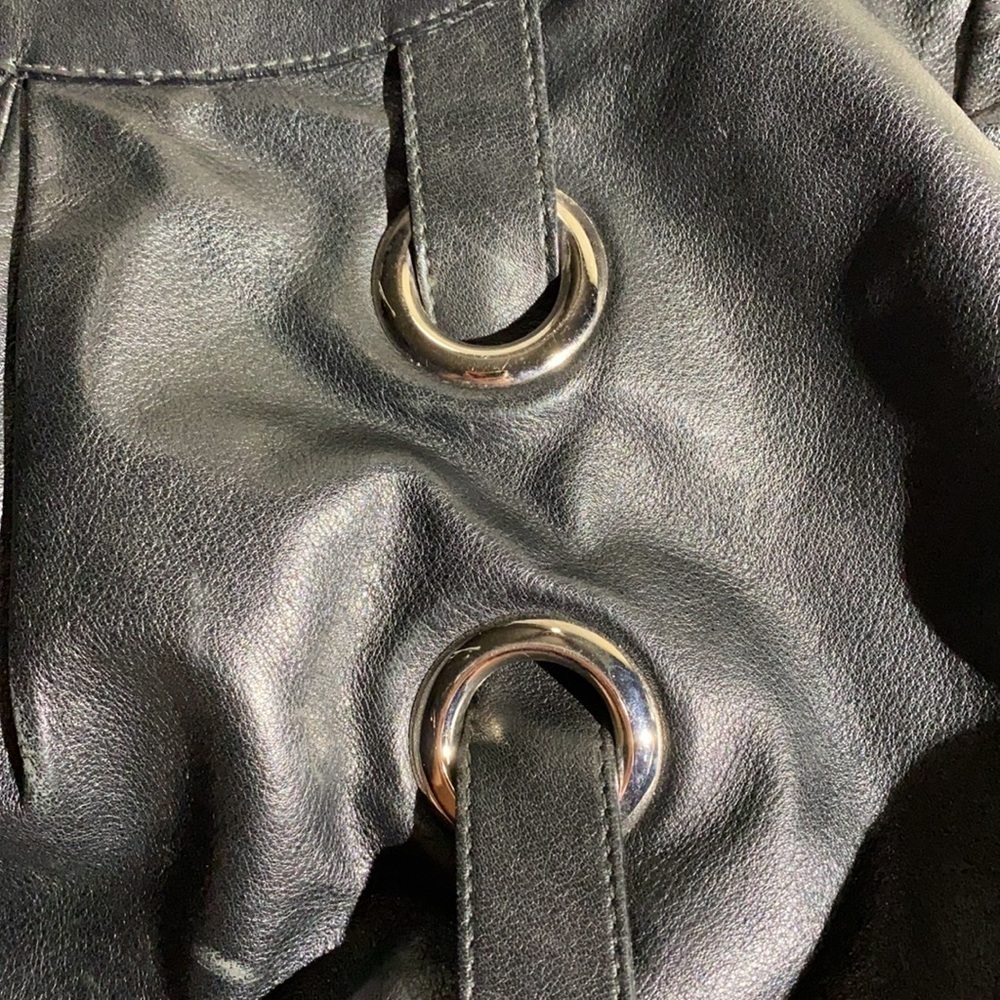 FURLA ~ 2 Way ~ Soft Black Leather Hobo Bag - Picture 10 of 13